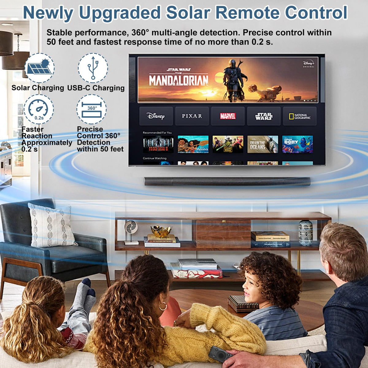 for-LG-Magic-Remote, Gvirtue Solar Voice Remote Control for-LG-Smart TV