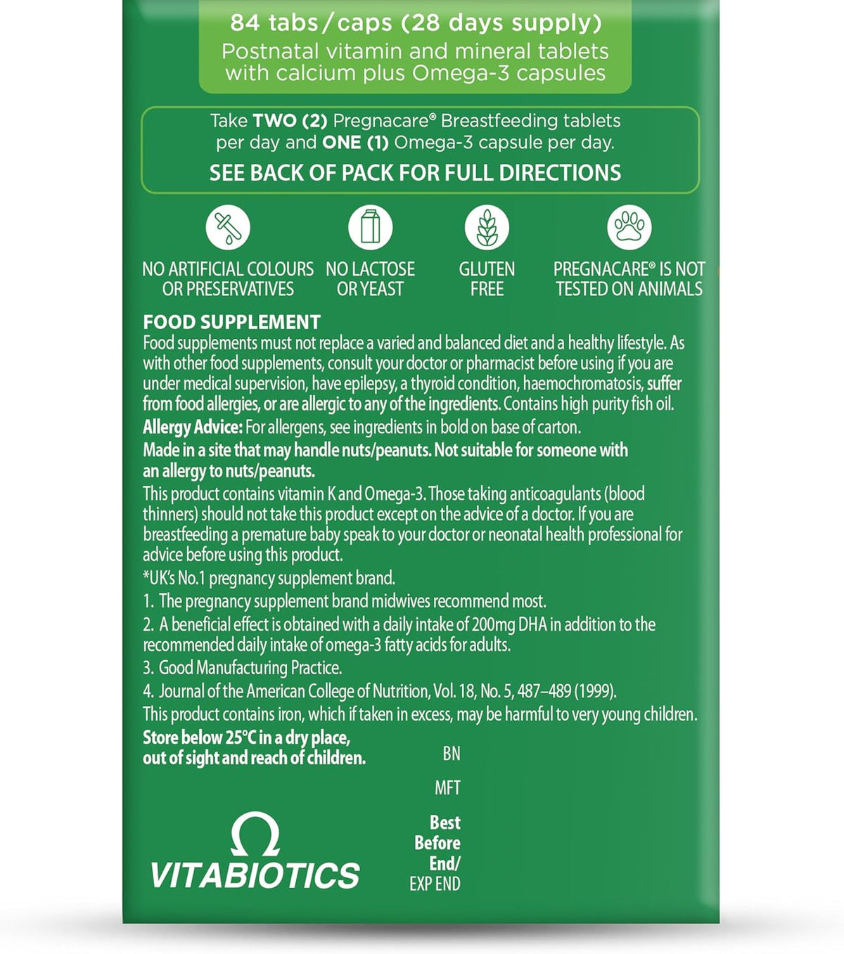 Pregnacare Breastfeeding Vitamins, 84 Count (Pack of 1)