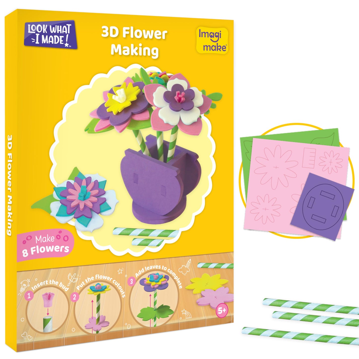 Imagimake Princess Craft Kit | 10 Mess-Free DIY Activities | Bracelet Making Kit, Unicorn Pouch, Butterfly Wands & More | Unicorn Gifts for Kids | Gifts for Girls & Boys 5,6,7,8,9,10,11,12 Years Old