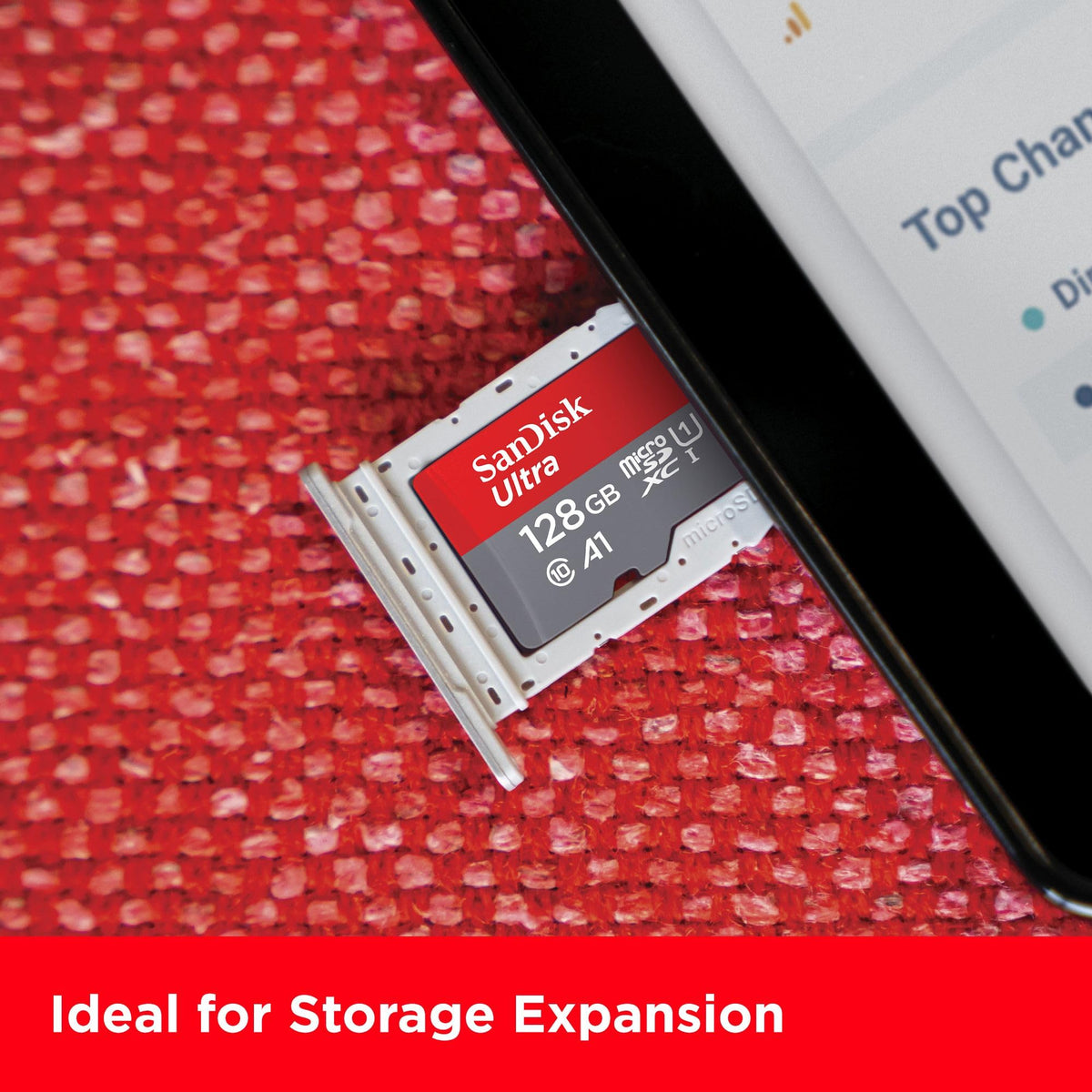SANDISK Ultra micro SD Card + Adapter 256GB, Up to 150MB/s Read Speeds