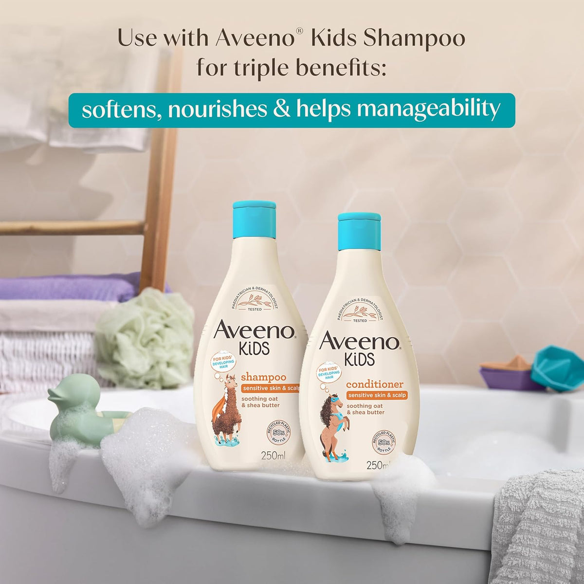 Aveeno Baby Kids Conditioner Enriched with Soothing Oat & Shea Butter 250ml