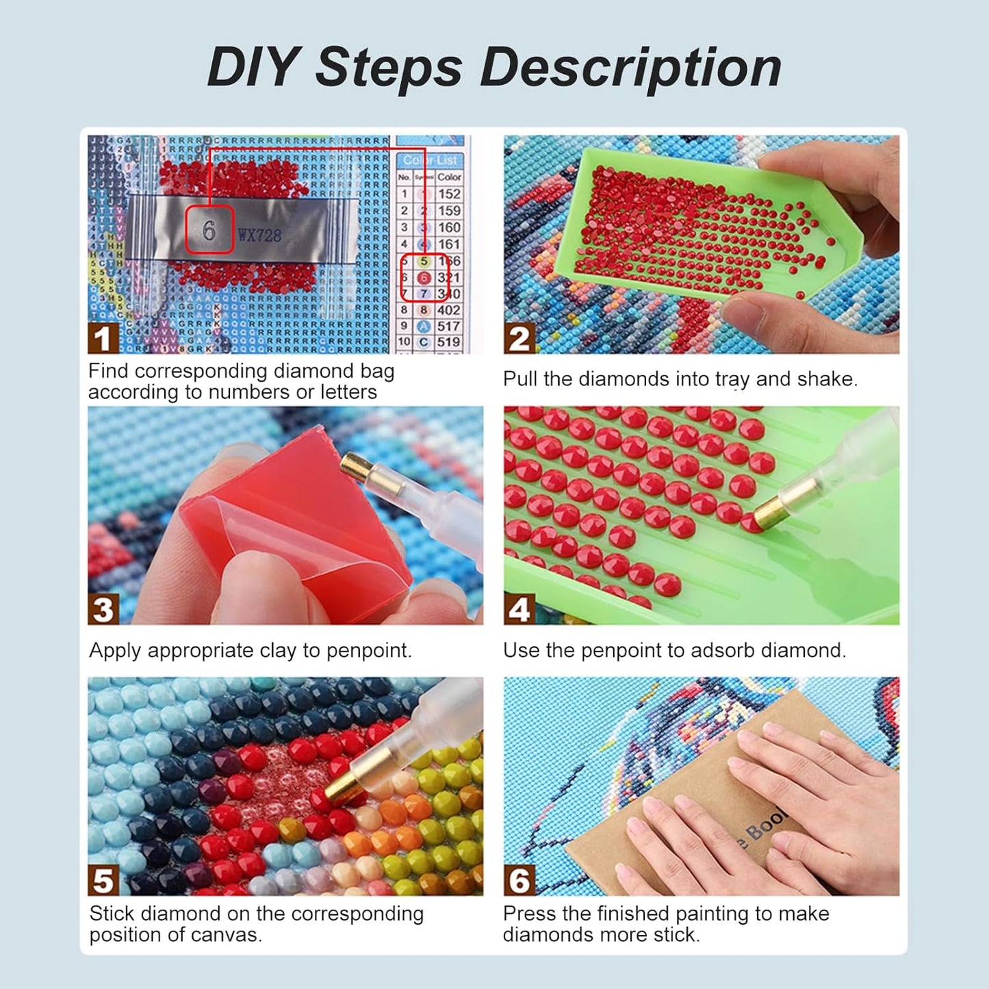 Domnpes Blue Dragon Diamond Art Kits for Adults, 5D Diamond Painting Kits for Beginners, DIY Round Full Drill Bead Craft for Home Wall Decor Gift 11.8x11.8 inch