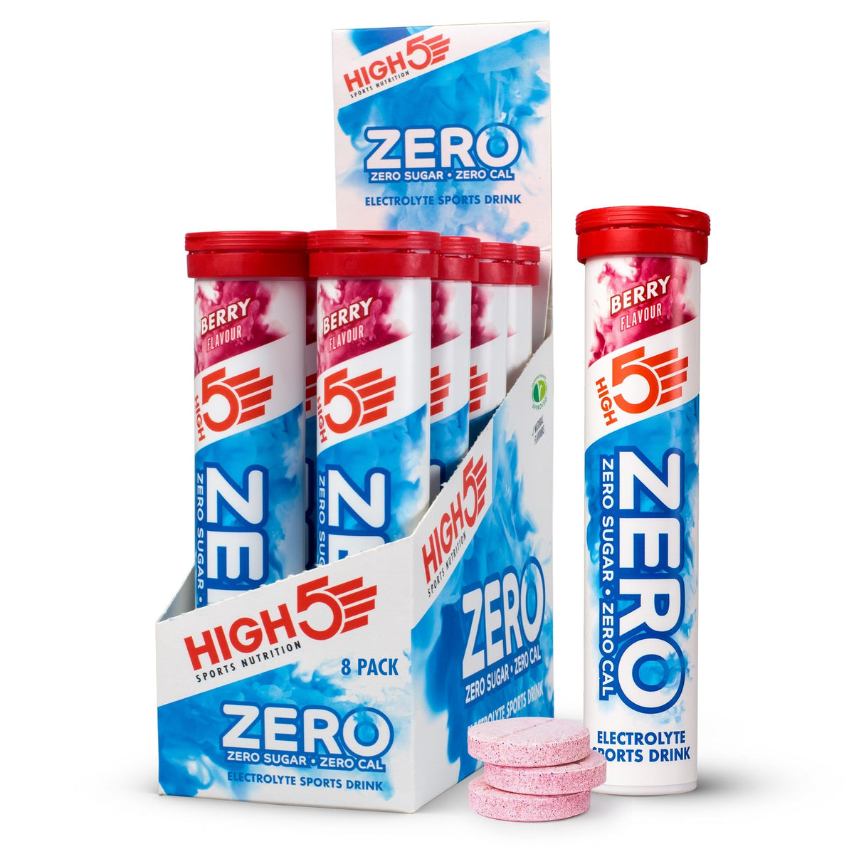 HIGH5 Zero Electrolyte Tablets for Hydration, Berry, 20 Tablets