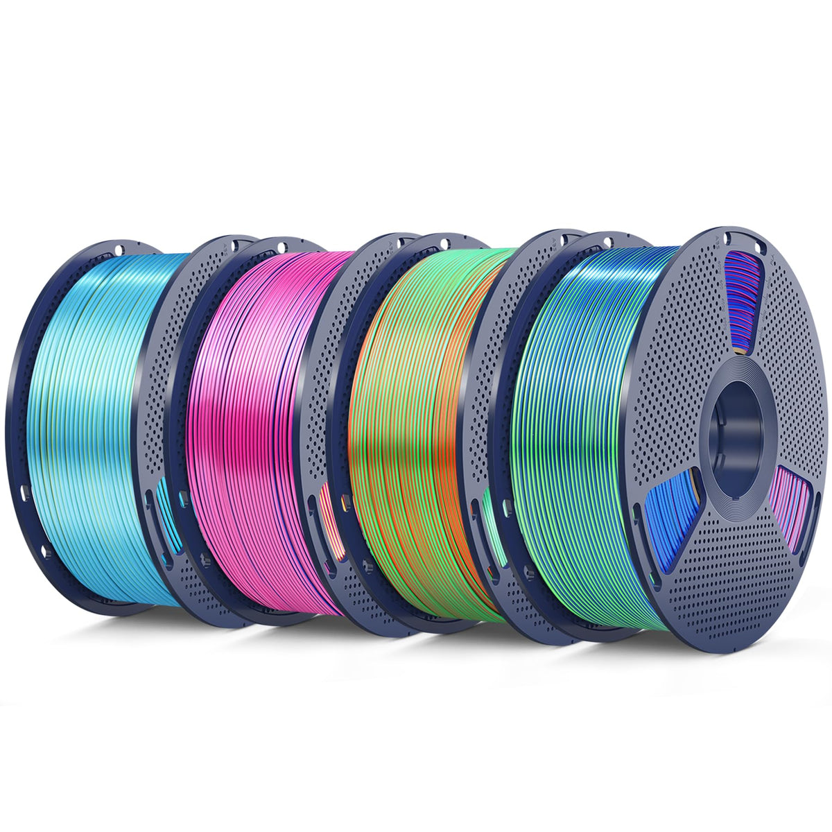 SUNLU Silk PLA+ Filament, Shiny Metallic Silk 3D Filament 1.75mm