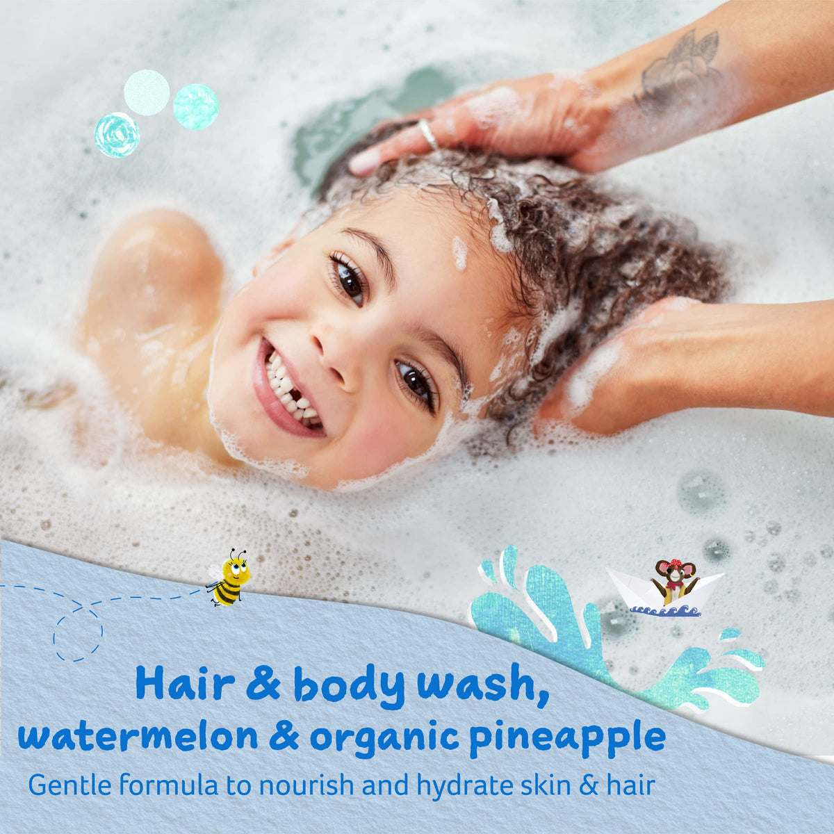 Childs Farm Kids Hair & Body Wash, Sweet Orange | Tear-free, Gently Cleanses | Suitable for Dry, Sensitive Skin, 250ml