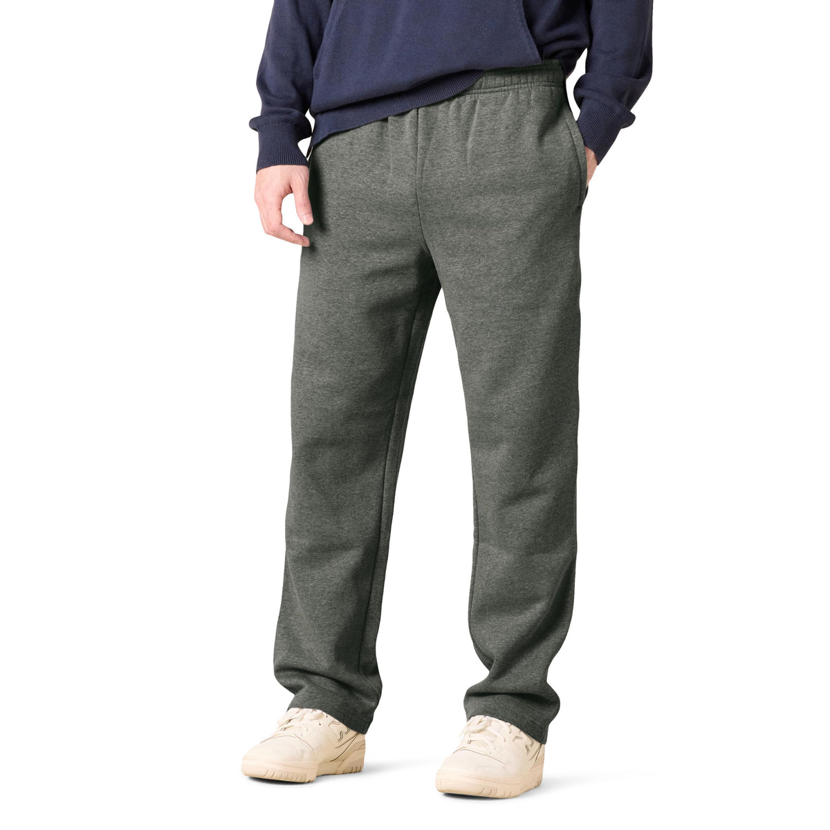 Amazon Essentials Men's Fleece Open Bottom Sweatpant (Available in Big and Tall)