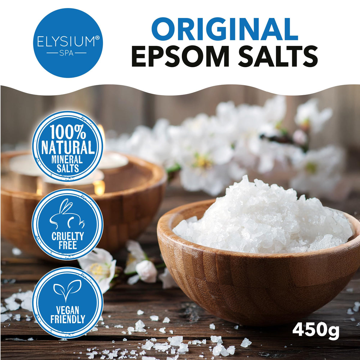 Elysium Spa Natural Original Epsom Salts 1Kg