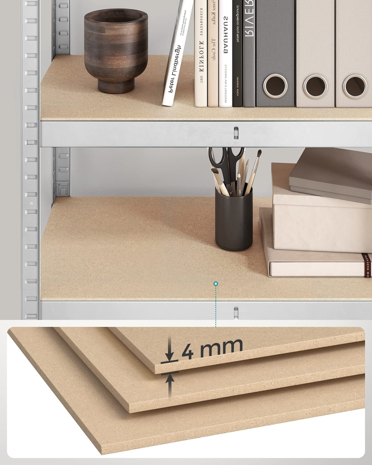 SONGMICS 5-Tier Heavy-Duty Shelving Units, Set of 2, Boltless Assembly