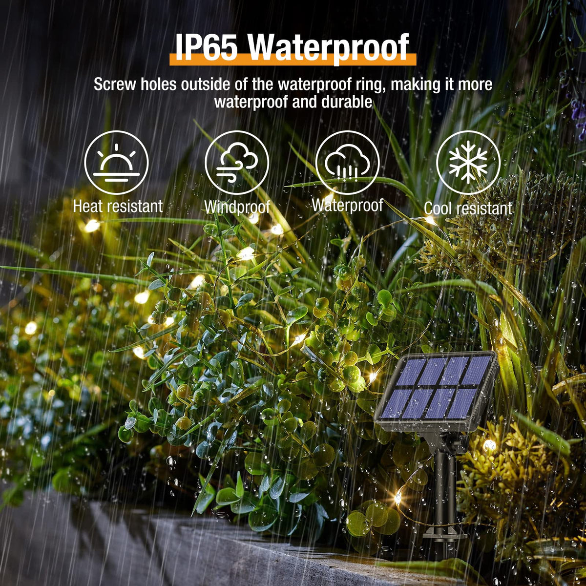 btfarm 2 Pack Solar String Lights Outdoor Garden, 15M/50FT 150 LED