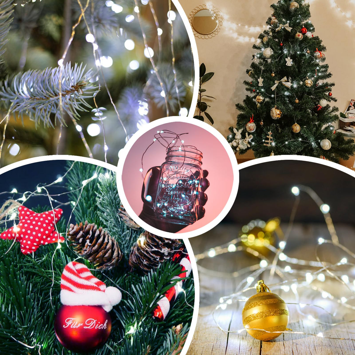 60LED 6m Fairy Lights Battery Operated, Battery Powered String Light Indoor