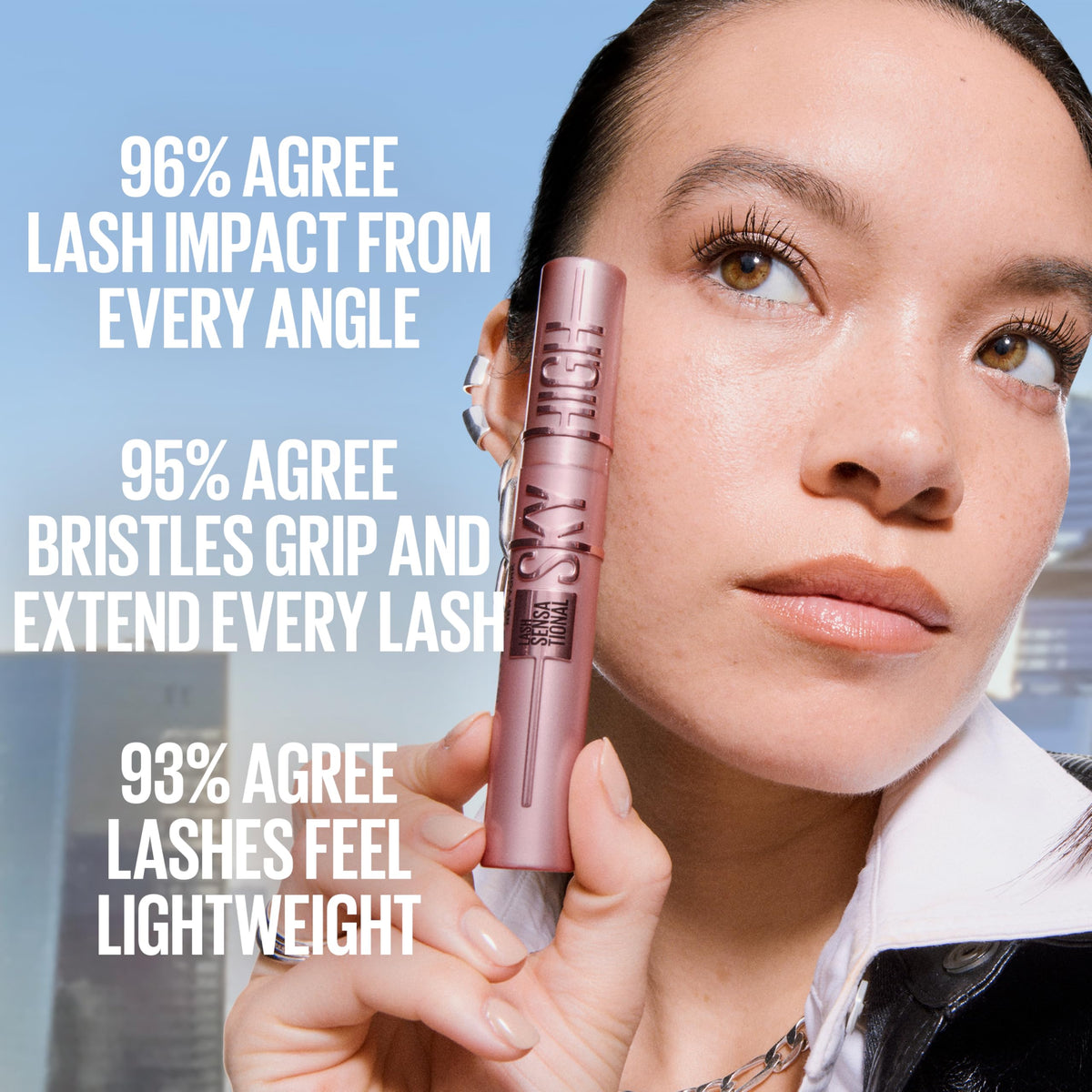 Maybelline Mascara, Lash Sensational Sky High Volumizing Thickening, Black