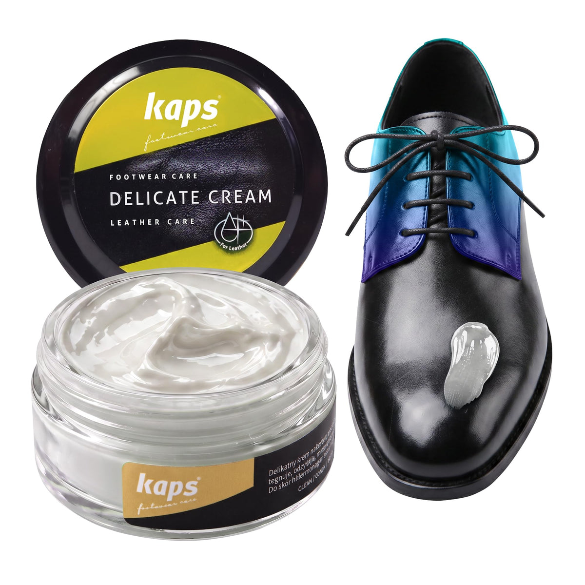Leather Shoe Cream Polish & Conditioner, Kaps 50ml