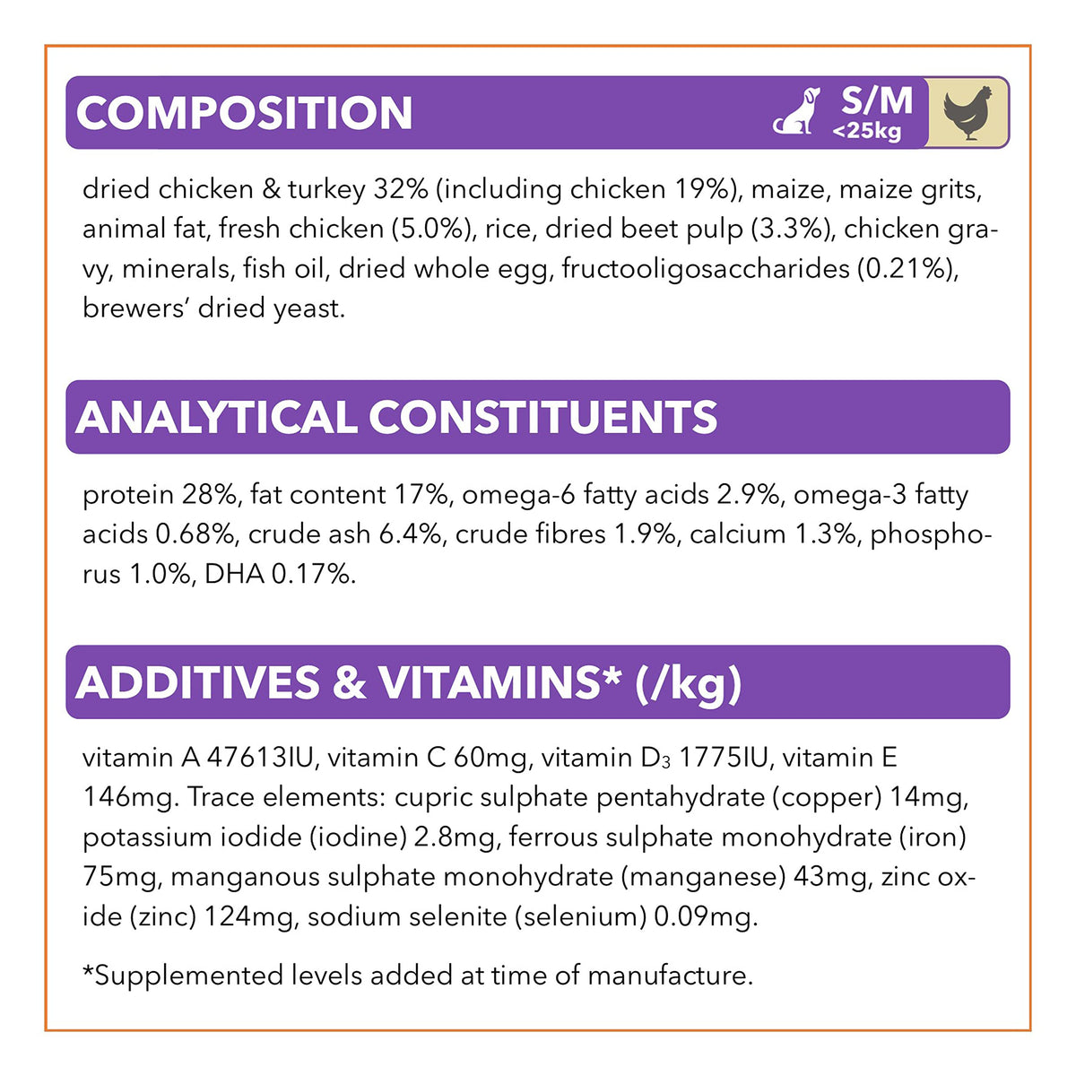 IAMS Puppy Small Medium Complete Dry Dog Food Chicken 3kg - For Healthy Growth