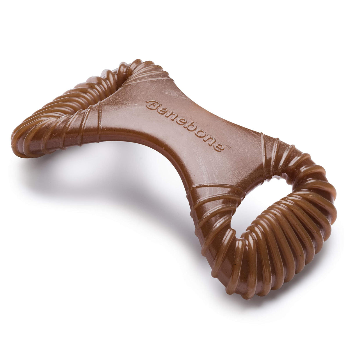Benebone Wishbone Dog Chew Toy for Aggressive Chewers, Real Bacon, Medium