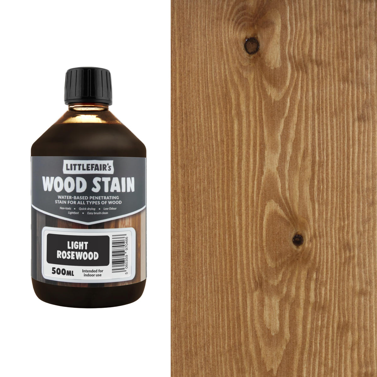 Littlefair's Wood Stain Water-Based - (Very Red Mahogany) – Non-Toxic, Eco-Friendly & Quick Drying - Easy-to-Apply, Concentrated Formula for All Wood Types – 15ml Tester Pot