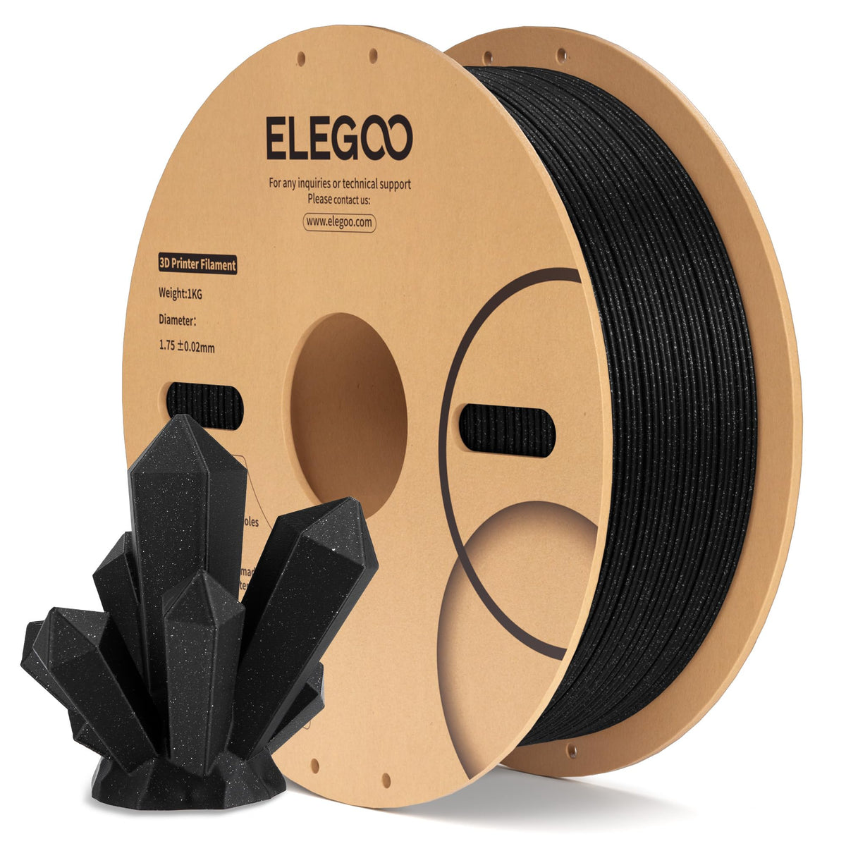 ELEGOO Silk PLA Filament 1.75mm Blue Purple 1KG, Shiny Dual Colours 3D Filament Dimensional Accuracy +/- 0.05mm, 1kg Spool(2.2lbs) Fits for Most FDM 3D Printers