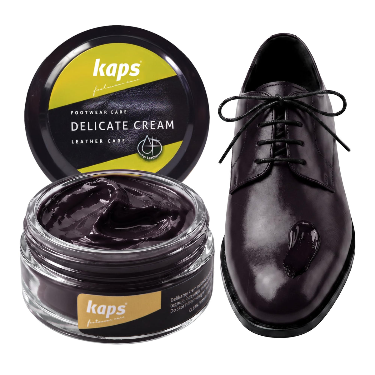 Leather Shoe Cream Polish & Conditioner, Kaps 50ml