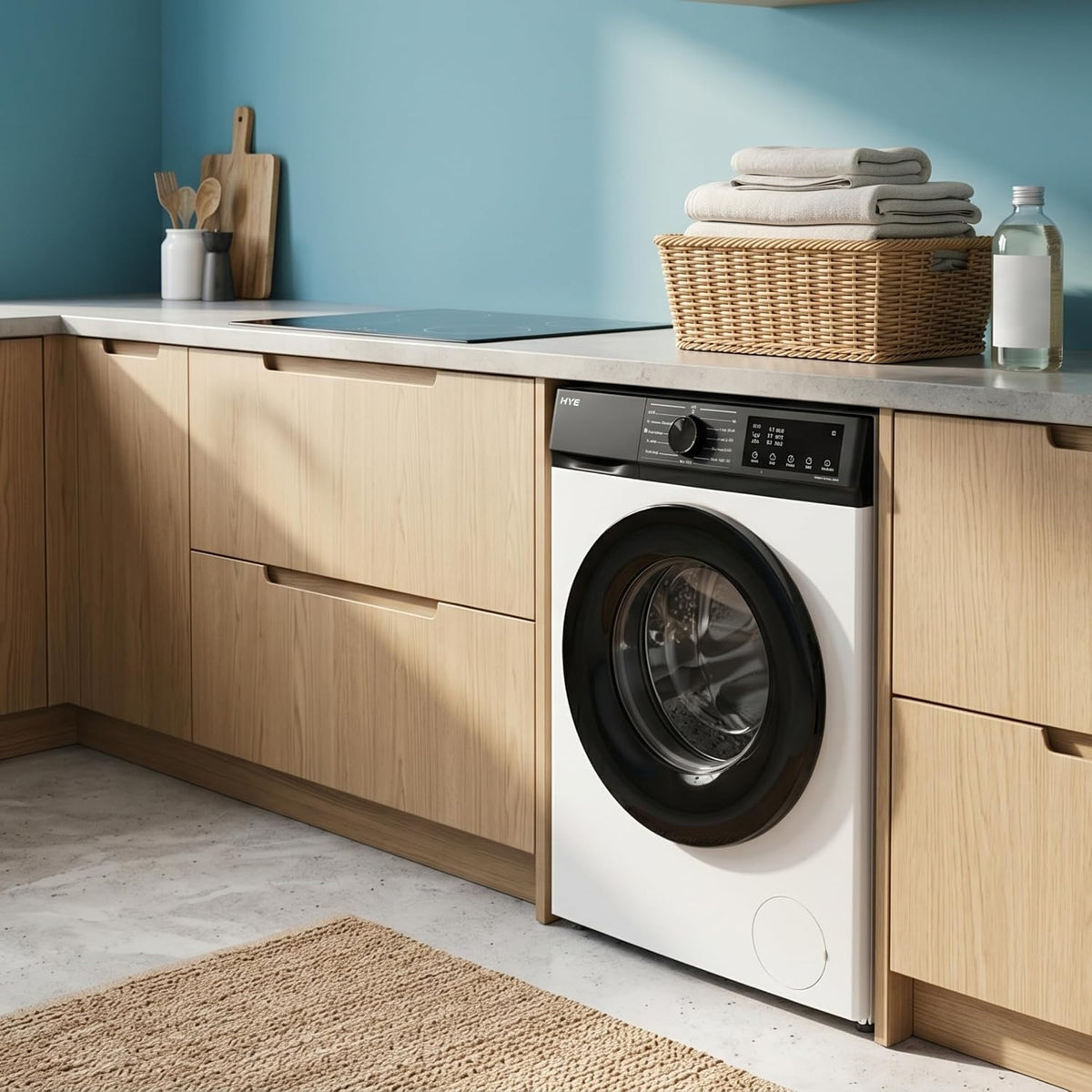 HYE Washing Machine - 7KG Drum, 1200RPM, White