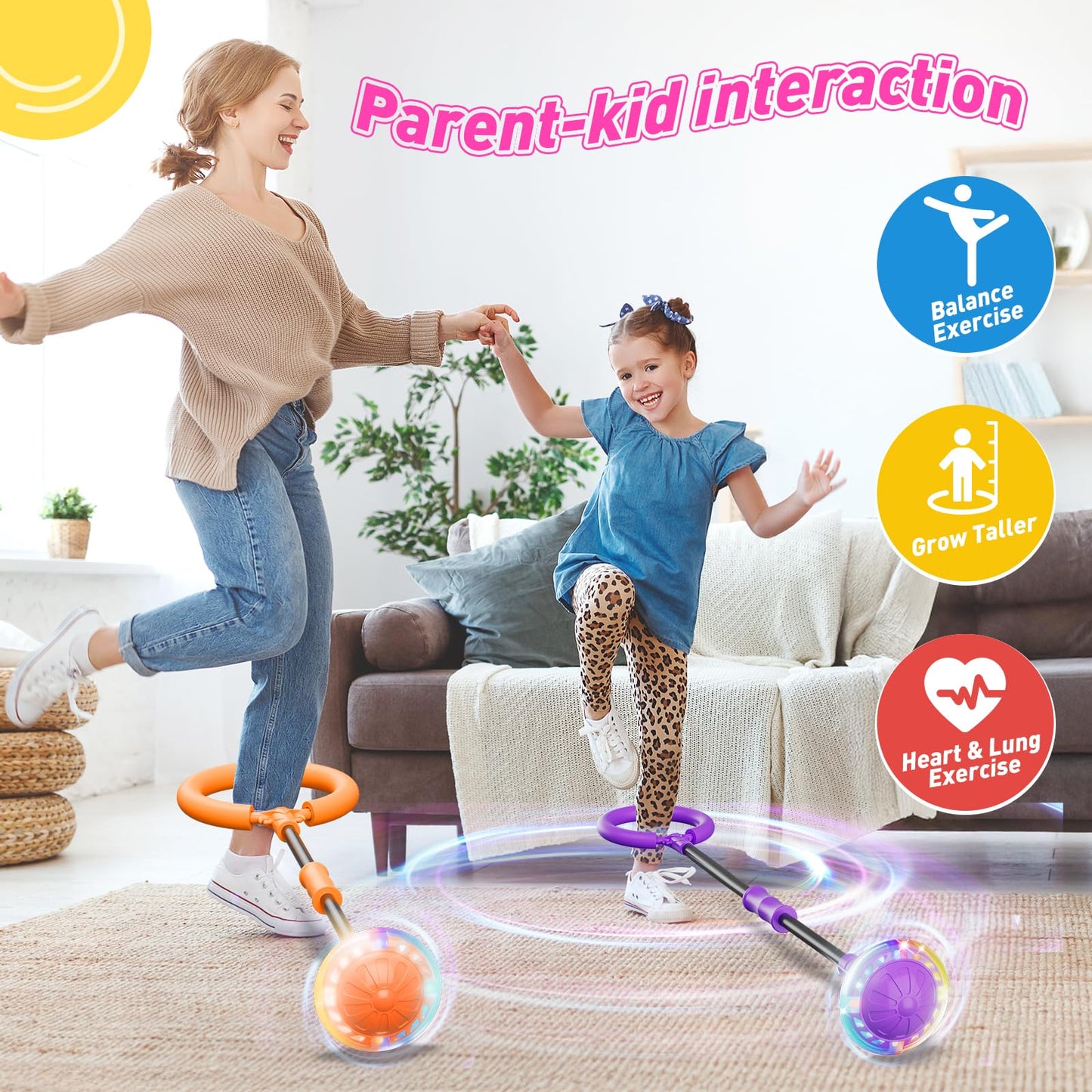 Hot Bee Ankle Skip Ball for Kids with Counter, Timer, Cal Calculator, Girl Birthday Gifts for Age 5 6 7 8 9 10+, Rechargeable Foldable Sports Toy Skip it Toy for Kids Xmas Present