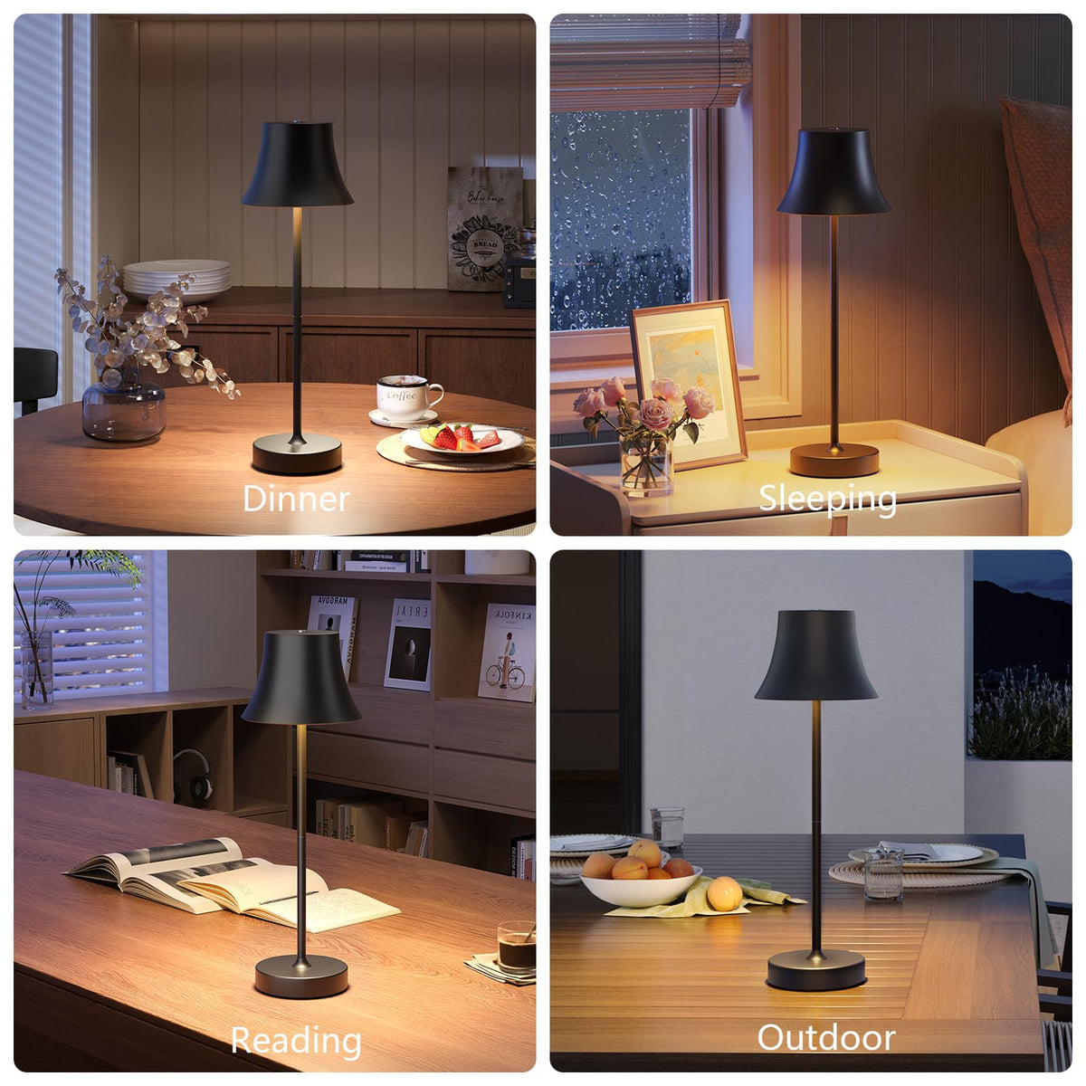 Rechargeable Table Lamp, Cordless Lamp for Outdoor & Indoor, 1 Pack