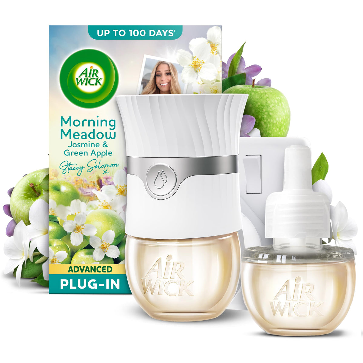 Air Wick Peony Garden Party Advanced Electrical Plug-in Kit 19ml, Lasts for up to 100 Days, Air Freshener