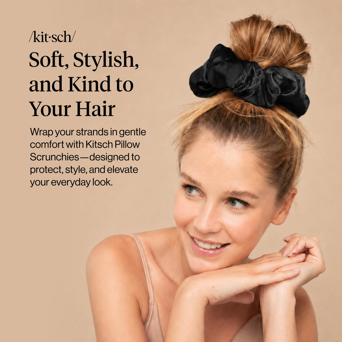 Kitsch Satin Scrunchies for Women 3pcs - Garden Bouquet