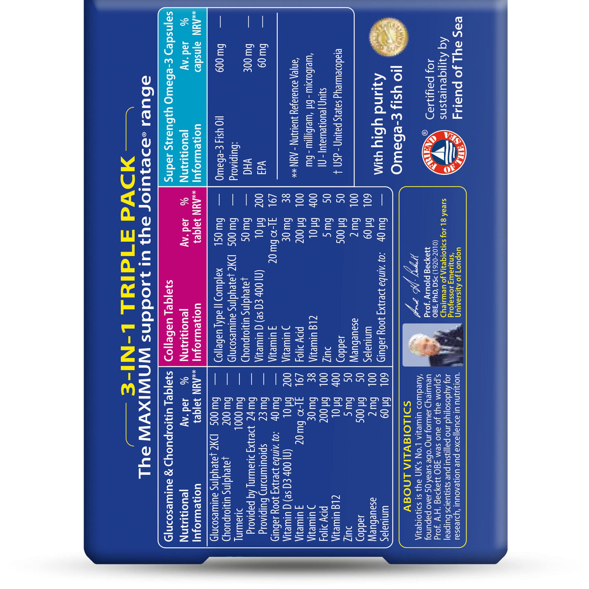 Jointace Collagen - Advanced Joints & Cartilage Support - Includes Collagen, Glucosamine & Chondroitin & Ginger