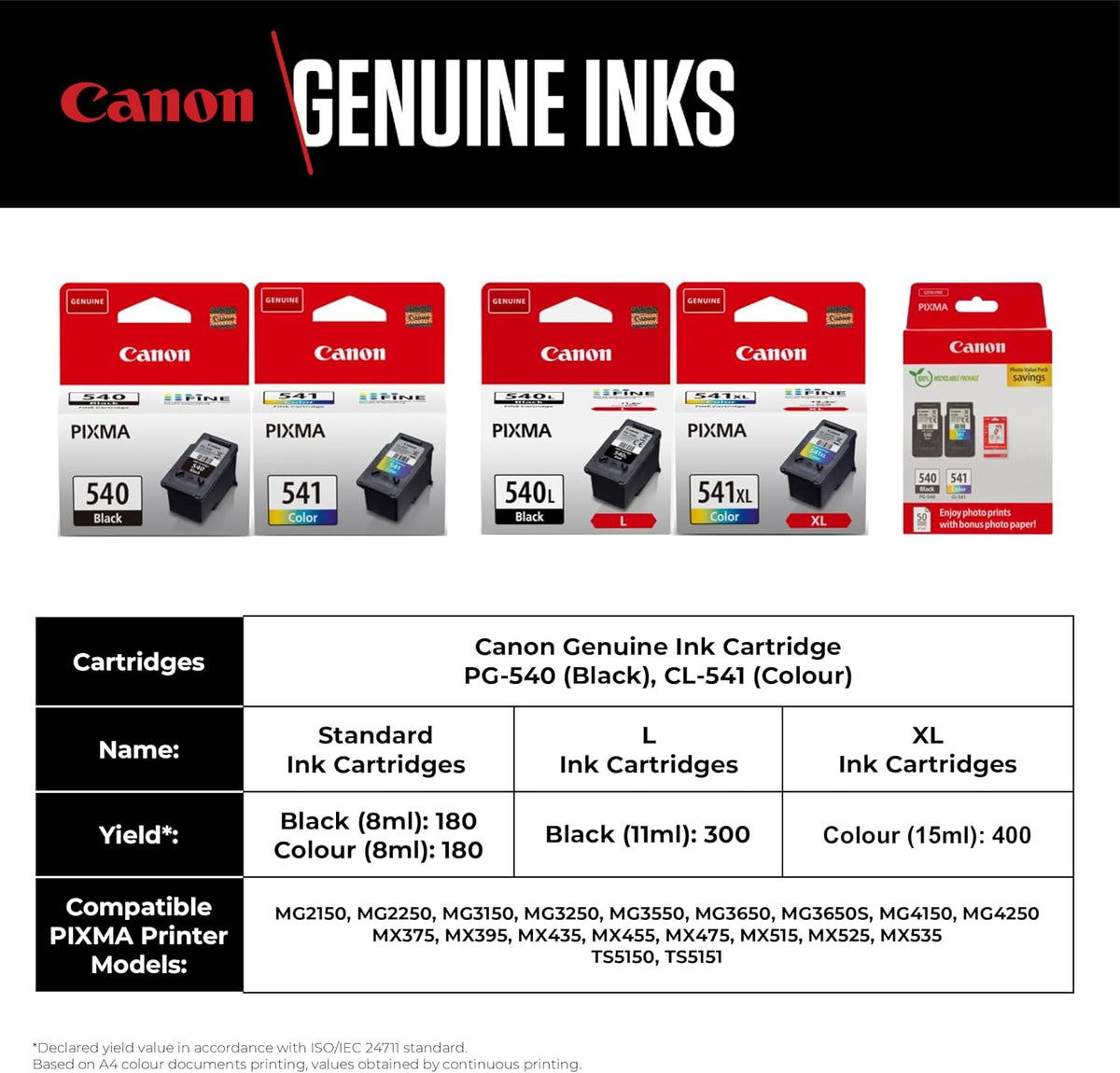 Canon CL-541XL FINE Genuine High Yield Colour Ink Cartridge