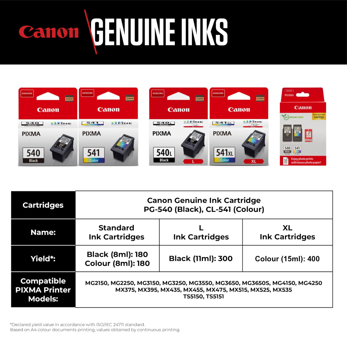 Canon CL-541XL FINE Genuine High Yield Colour Ink Cartridge