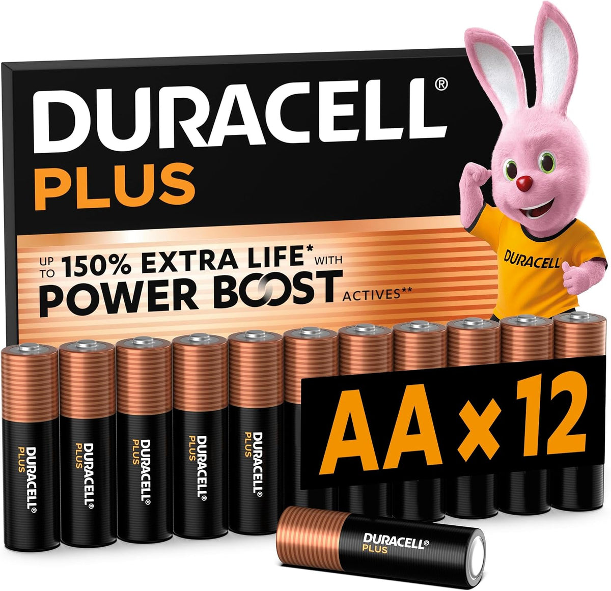 DURACELL Plus AA Alkaline Batteries (12 Pack) 1.5V, LR06