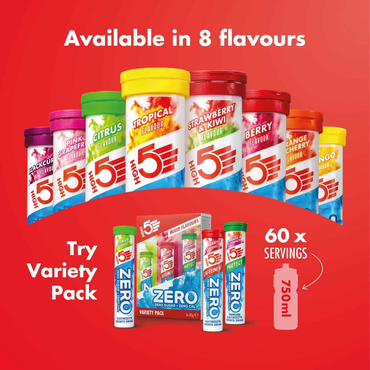HIGH5 Zero Electrolyte Tablets for Hydration, Berry, 20 Tablets