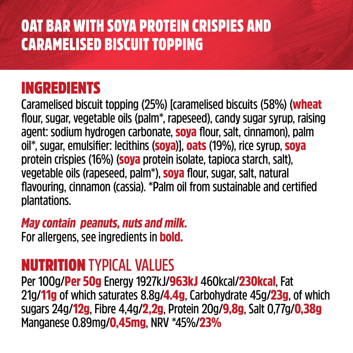Trek High Protein Flapjack Cocoa Oat, 50 g - Gluten Free Bars – Healthy Snack Bars – Plant Based Protein - Vegan Bars (Pack of 16 Bars) | L0572375-P107199021-M107199013