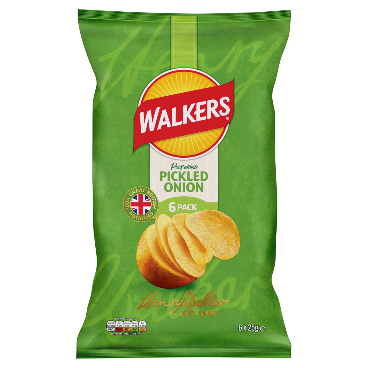 Walkers Baked Snacks Sea Salt 6 x 22g