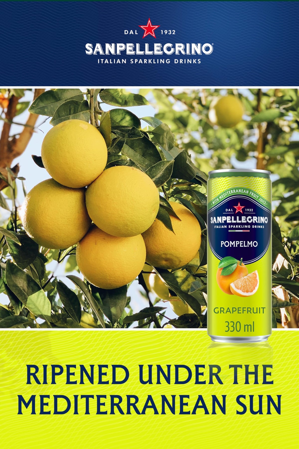 San Pellegrino Italian Sparkling Drinks Tastefully Light Sparkling Orange Canned Soft Drink 12 x 330ml | 64k Cals per Can (Pack of 2)