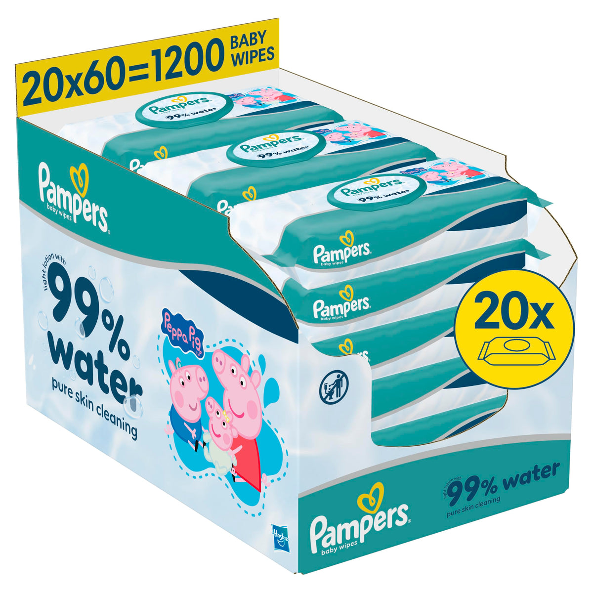 Pampers 99% Water Baby Wipes, 720 Count