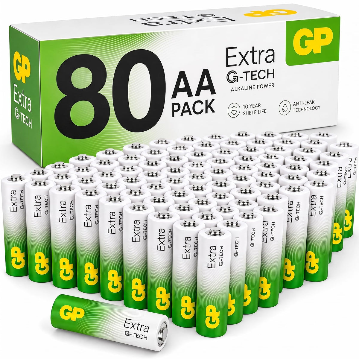 GP Extra AAA Batteries Bulk Pack of 36 1.5V Alkaline 10 Yr Life - Anti-Leak