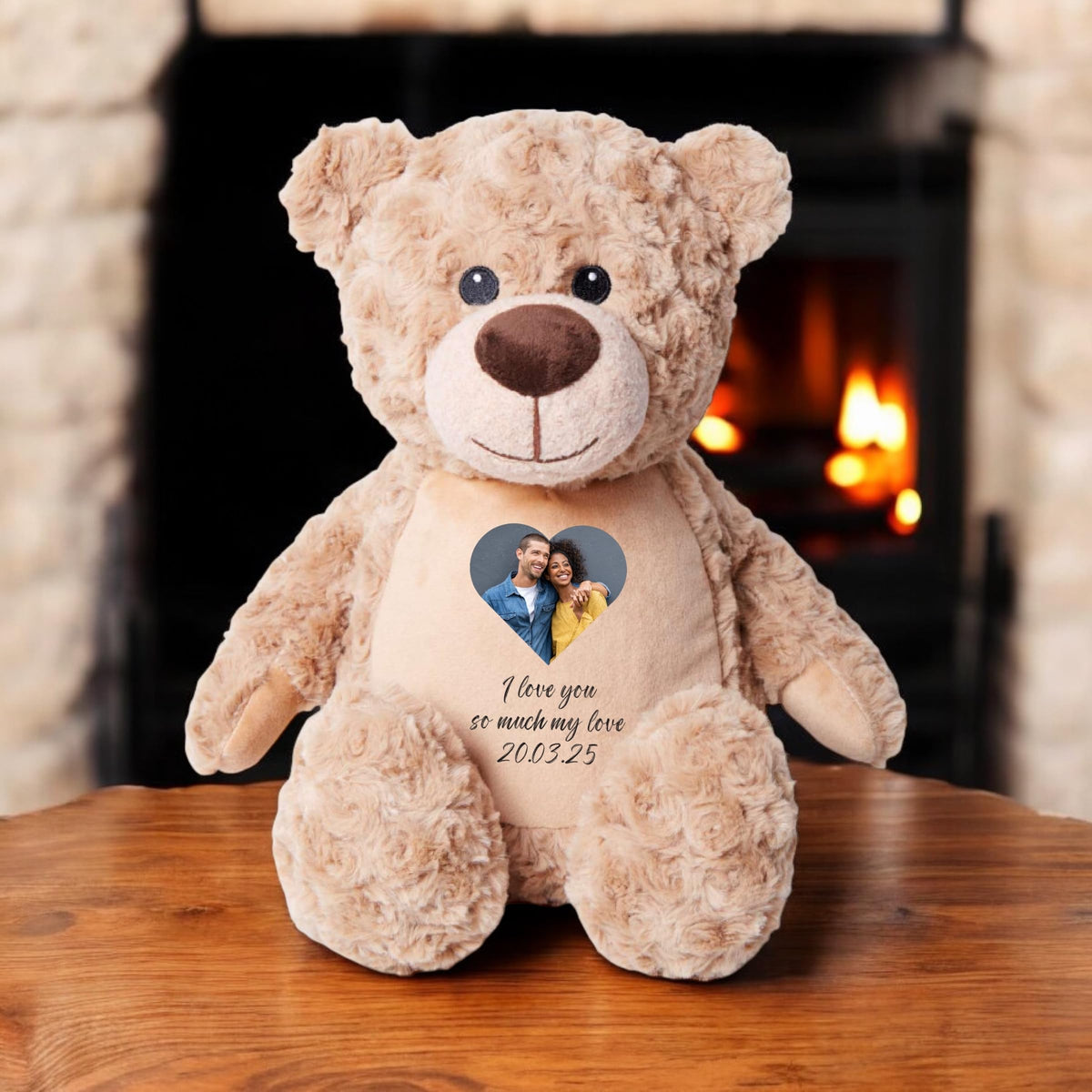 Custom Photo Teddy Keepsake | Personalized Picture Bear for Birthdays & Special Occasions | Memorial Baby Loss Keepsake | Personalised Gifts for Girlfriend, Multi