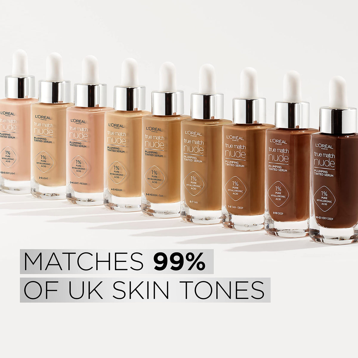 L'Oréal Paris Nude Plumping Tinted Serum with Hyaluronic Acid, Shade 4-5