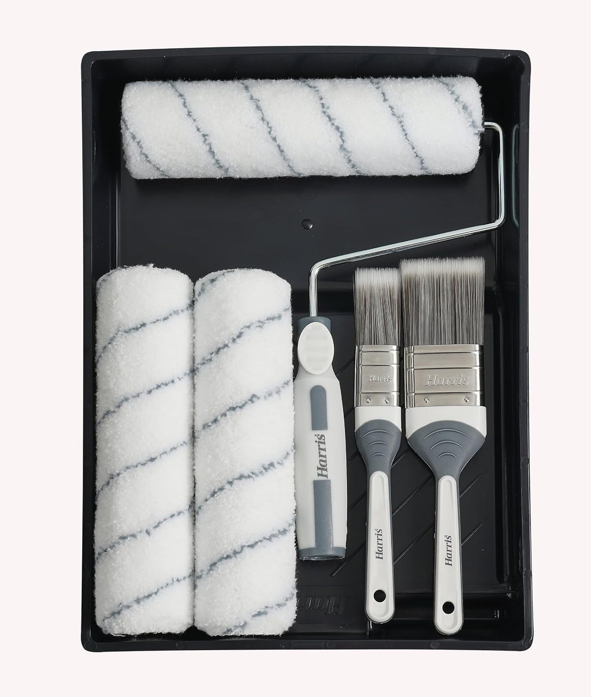 Harris Seriously Good Walls & Ceilings Decorating Kit, 7 Pieces, Roller, Brushes, Tray