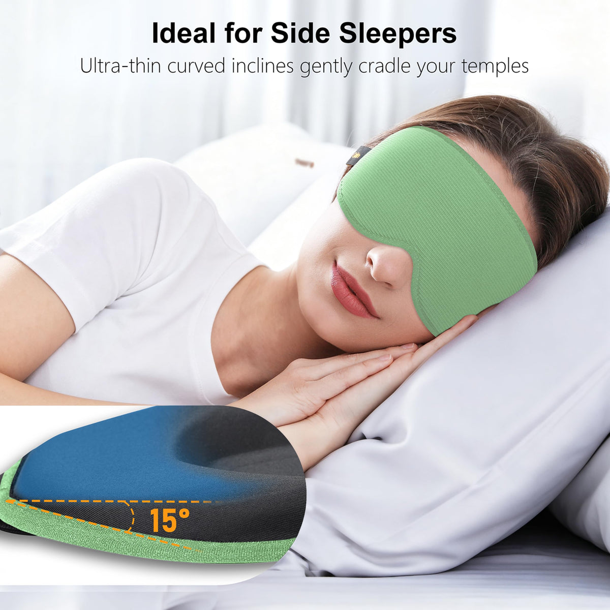 Gritin 100% Blackout Sleep Mask for Women & Men-Zero Eye Pressure Eye Mask