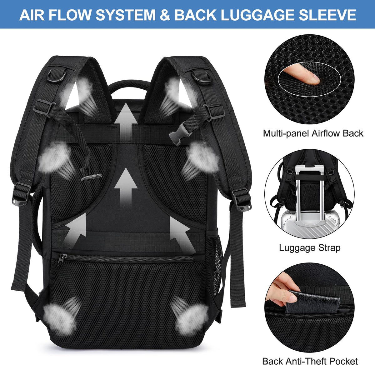 Ryanair Cabin Bags 40x30x20 Underseat 24L Small Travel Backpack Cabin Size