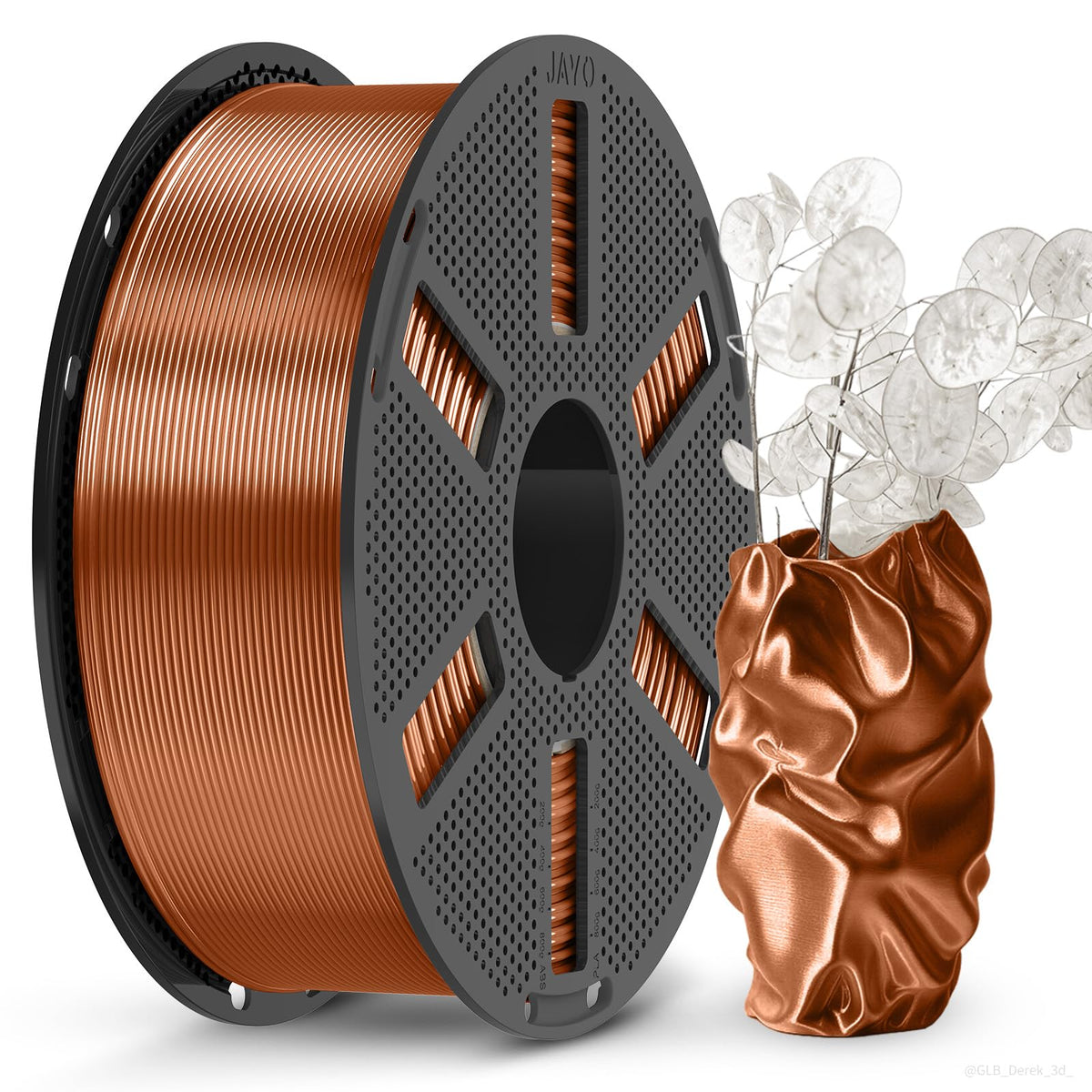 JAYO PLA+ 3D Printing Filament 1.75 mm, 1.1KG (2.4lbs) Spool Black