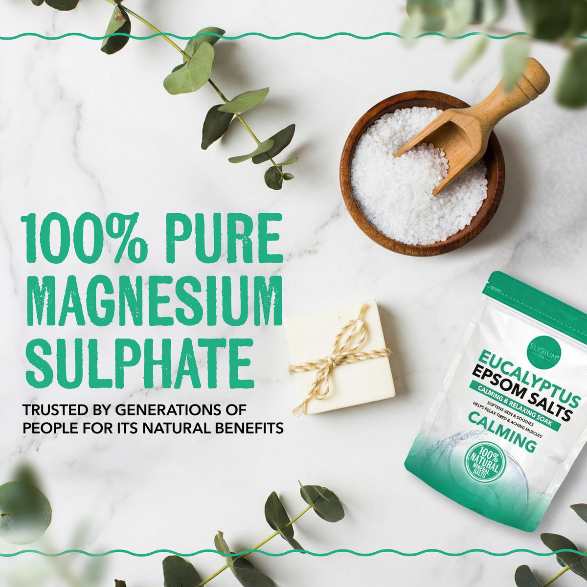 Elysium Spa Natural Original Epsom Salts 1Kg