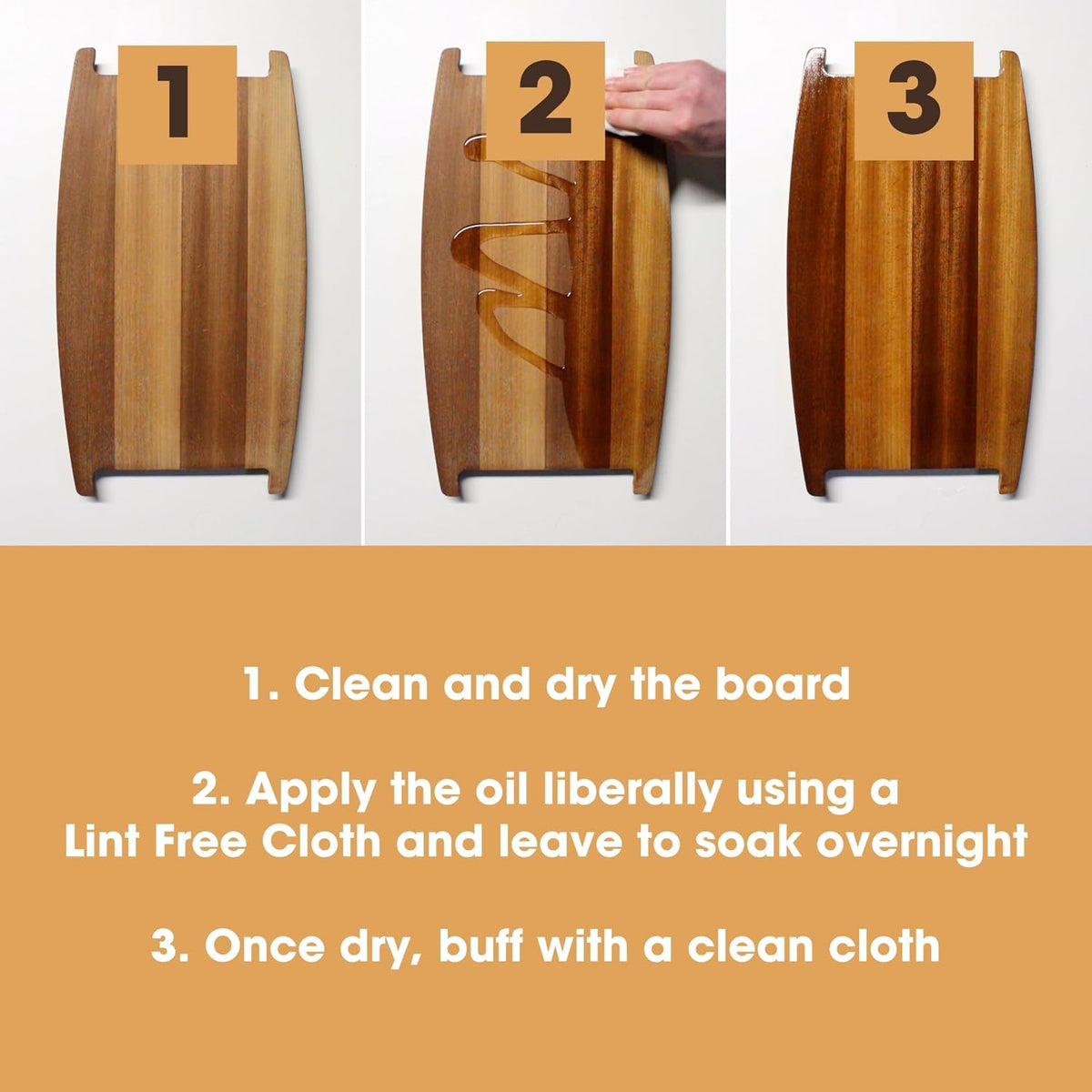Chopping Board Oil - Premium Food Grade Mineral Oil to Protect and Restore Wood Cutting Boards, Butcher Blocks, Countertops - 250ml