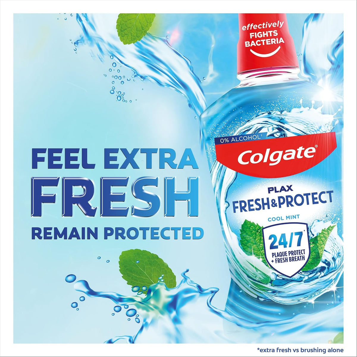 Colgate Plax Cool Mint Mouthwash for Fresh Breath, 500ml