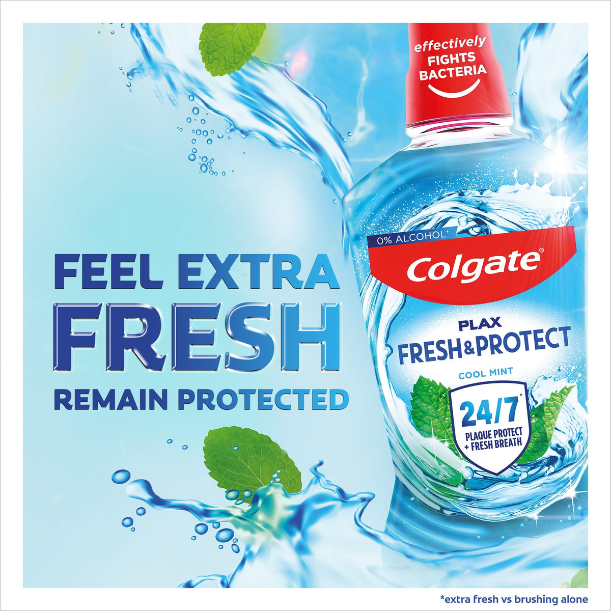Colgate Plax Cool Mint Mouthwash for Fresh Breath, 500ml