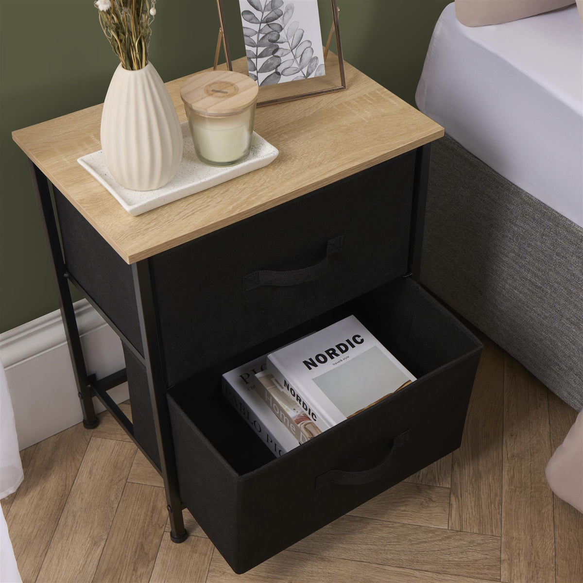 OHS Fabric Cabinet Bedside 2/3/4/5/6 Drawers Storage Unit Clothes Home Organiser
