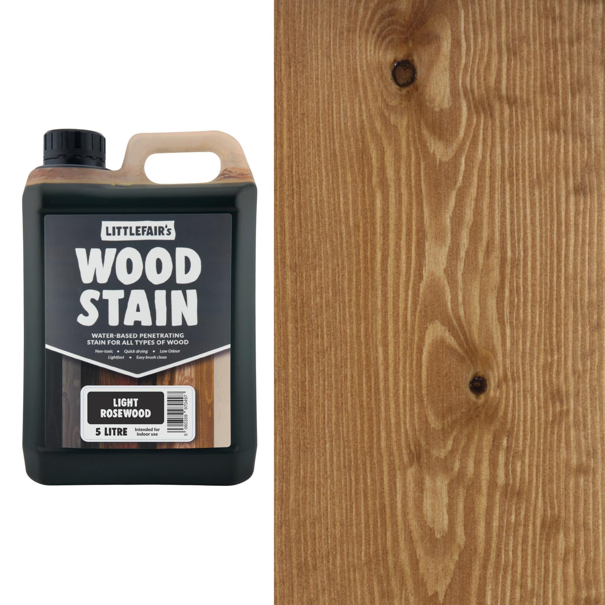 Littlefair's Wood Stain Water-Based - (Very Red Mahogany) – Non-Toxic, Eco-Friendly & Quick Drying - Easy-to-Apply, Concentrated Formula for All Wood Types – 15ml Tester Pot