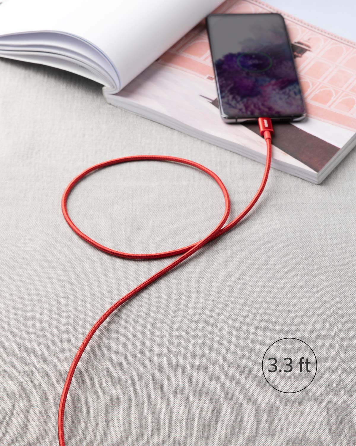 Anker USB C to USB C Charger Cable, 60W (3A) New Nylon (6 ft/1.8m, 2-Pack)