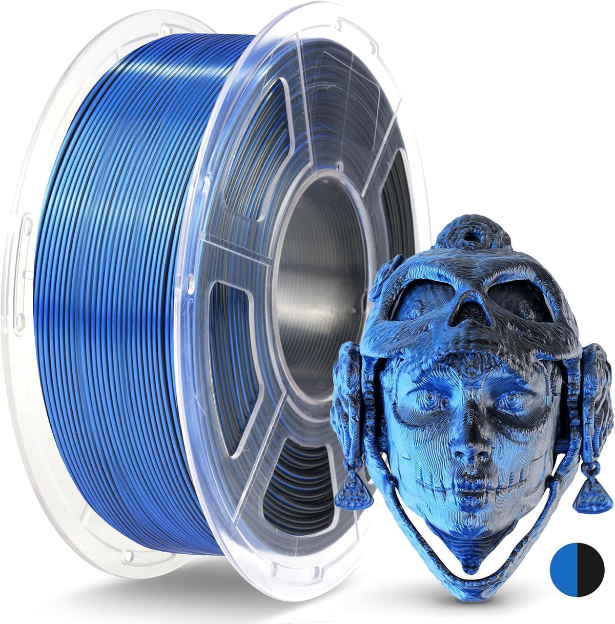 JAYO PLA+ 3D Printing Filament 1.75 mm, 1.1KG (2.4lbs) Spool Black